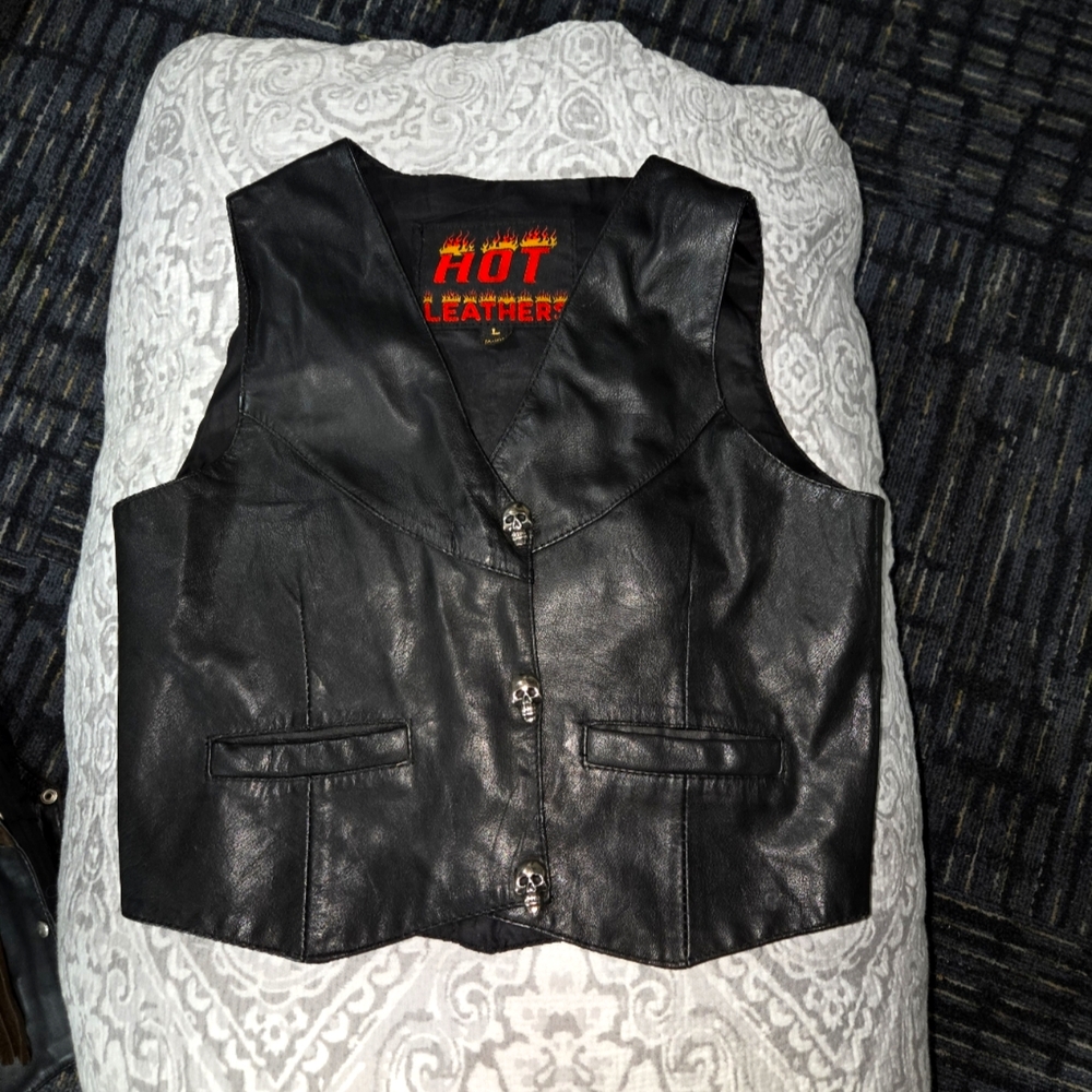 Hot Leathers 100% Leather riding vest